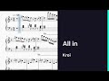【キーボードパート】All in / Kroi【楽譜】