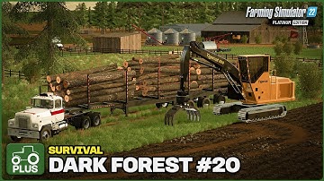 LOADING LOGS WITH THE TIGERCAT 880!!  Dark Forest Survival Farming Simulator 22 Let