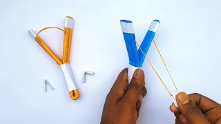 How To Make Strong Paper Slingshot | Easy Origami Paper Ninja Slingshot DIY | Paper Toy Making Ideas