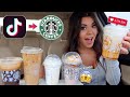 Trying VIRAL Tiktok STARBUCKS DRINKS!!