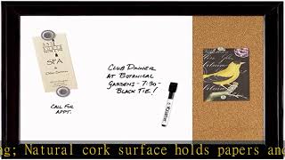 Quartet Combination Magnetic Whiteboard & Corkboard, 17" x 23", Combo White Board & Cork Board, Hom