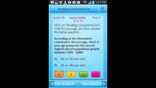 Video QVprep 10th grade App for maths (quantitative) english (verbal) test prep for tenth grade 10 screenshot 4