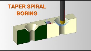 Mastercam tip: Taper Spiral Boring in Mastercam - Countersink boring