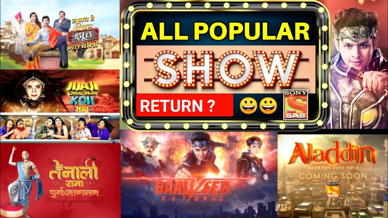 Sab Tv All Popular Shows Return? | Sony Sab New Upcoming Shows in 2021 ...