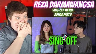 FIRST REACTION to SING OFF TIKTOK SONGS Part V (Reza Darmawangsa vs Mirriam Eka) (REAKSI)