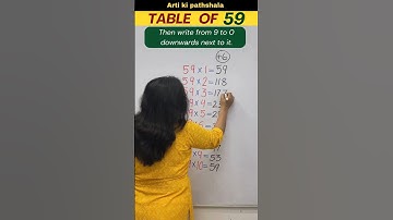 🤗 Easy trick to learn table of 59 / Table Tricks #shorts #artikipathshala #shortsfeed #table #viral