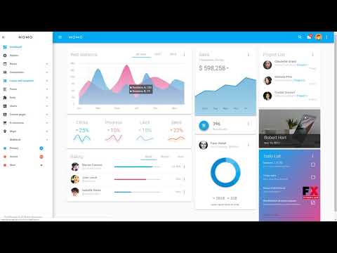 Momo - Angular 6 Material Design Admin Template        Coty Chadwick