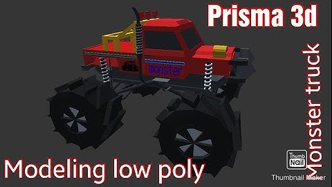 Prisma 3d tutorial, modeling monster truck