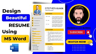 Desgin Colourful Resume | Create Professfional CV Design | Using Ms Word