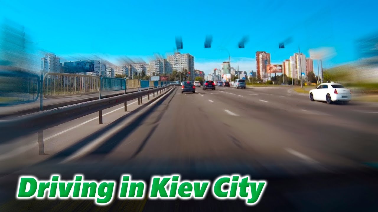 Поездка по городу - Киев / улица Курнатовского - улица Стеценко