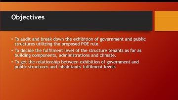 Post-occupancy evaluation - EBME 4203TOTAL BUILDING PERFORMANCESEPTEMBER 2020