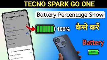 Battery Percentage Setting In Tecno spark go 1 5g / Show Battery Percentage In Tecno spark go 1