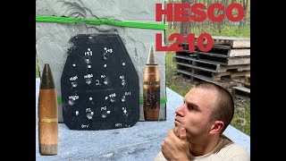 Hesco Body Armor, Model L210, Meets the King of Armor Destruction