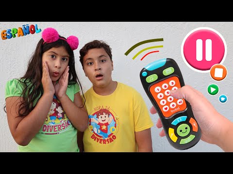 ¡María Clara y JP juegan con el control remoto mágico! Desafío de Pausa