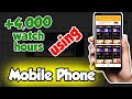 How to get Watch Hours on YouTube using Mobile Phone