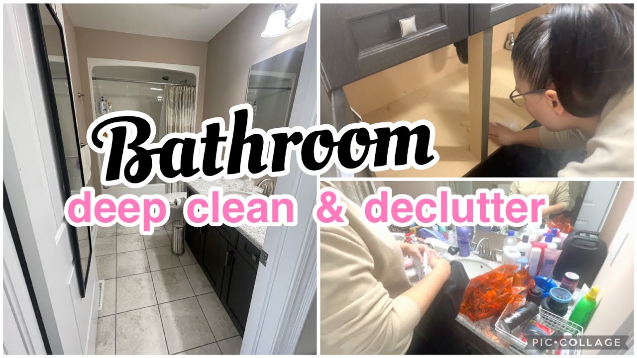 BATHROOM DEEP CLEAN & DECLUTTER 2023 | SPEED CLEAN | CLEANING ...
