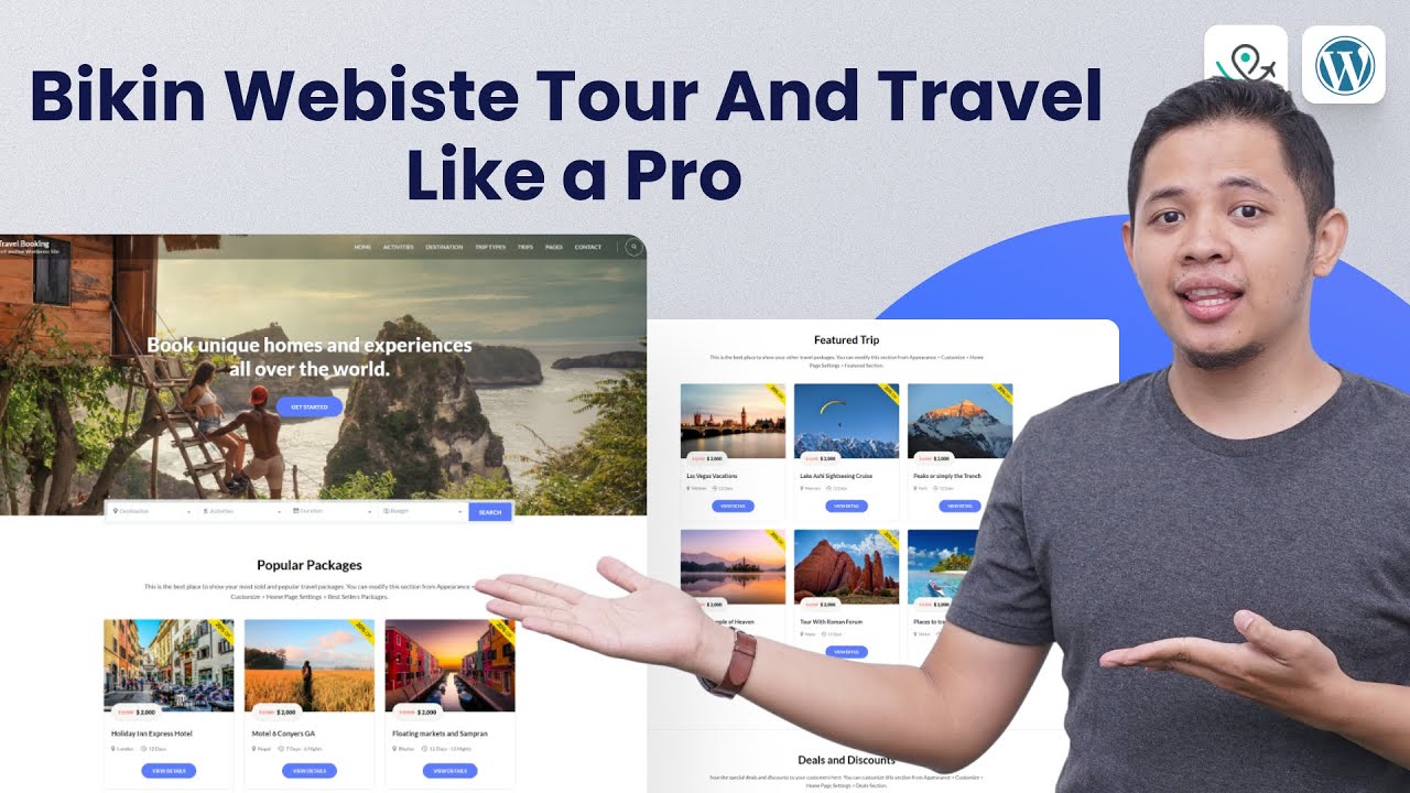 cara bikin website travel