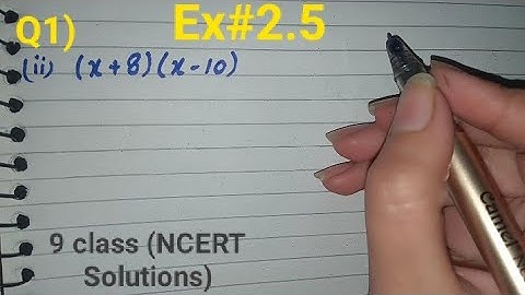 Use suitable identities to find the products (x+8) (x-10) | Ex 2.5 q1 math class 9 ncert solutions