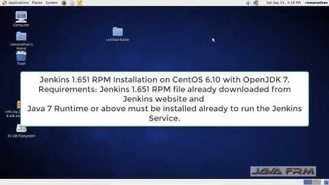 Jenkins 1.651 RPM Installation on CentOS 6.10 with OpenJDK 7 and Uninstall Jenkins