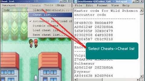 Pokemon LeafGreen - Wild Pokemon Encounter Gameshark Code