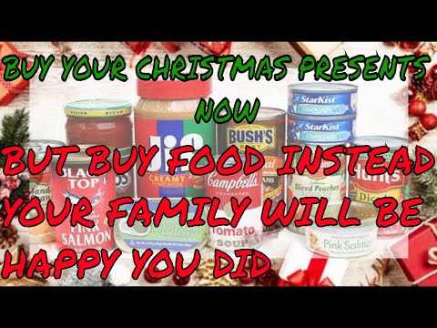 FORGET ABOUT BUYING TRINKETS FOR CHRISTMAS; STOCK UP ON FOOD INSTEAD!