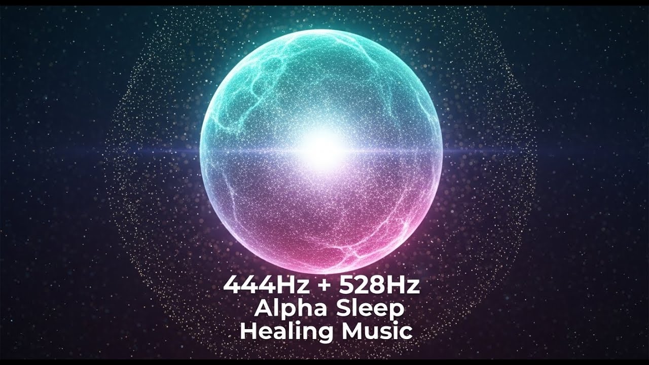 444Hz + 528Hz Alpha Sleep Healing Music | Relaxation & Stress Relief ...