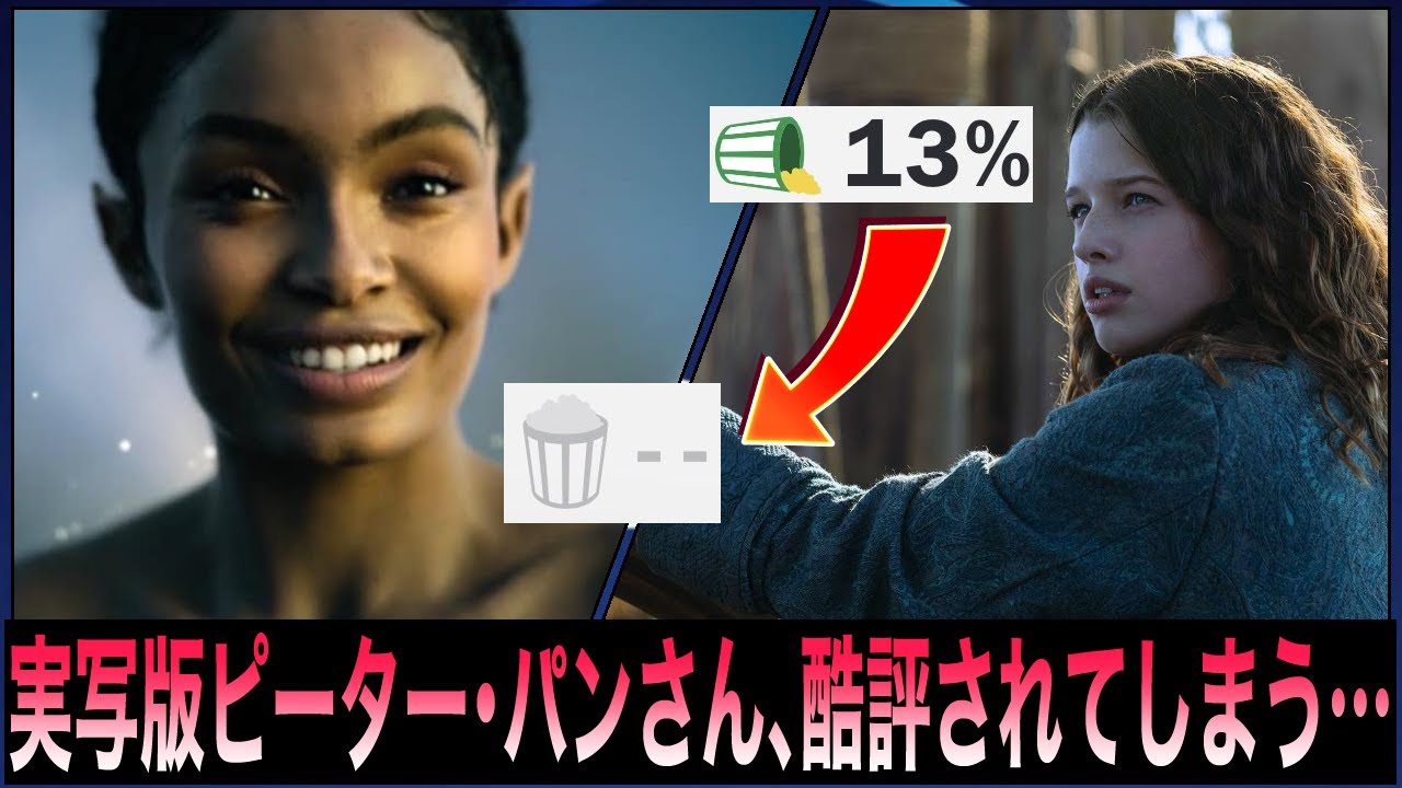 【ピーター・パン＆ウェンディ】新作ディズニー映画さん、評価が低過ぎて気を遣われてしまう...【ポリコレ】