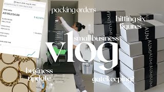 VLOG #2 | Business Update Chat, Packing Orders, Hitting My $100k Goal, Gatekeeping? | Small Biz Vlog