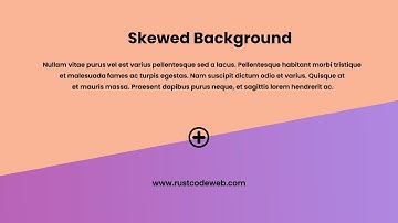 Skewed Background | HTML And CSS