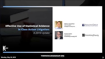 Statistical Evidence in Class Action CLE: A 2019 Update
