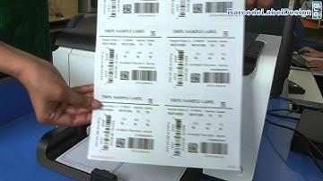 Printing barcode labels on different types of sheets
