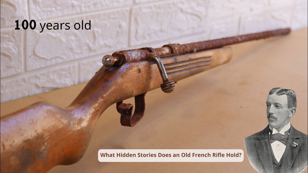 реставрационное ружье , старое ружье , калибр 9мм , производство Франция  , реставрационное дерево