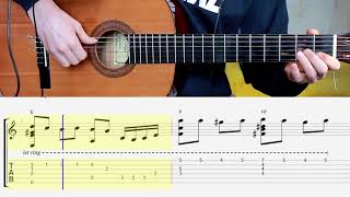 картинка: Мурка на гитаре. Ноты. Табы. Аккорды. Folk song 