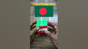Flag of Bangladesh |  3x3 cube | imw #cubeworld #cube  #puzzletricks #rubik #cubicworld #cubing