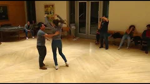 Salsa On2 IntermediateTurn Pattern Combo Partnerwork by Sergio and Sheena #138