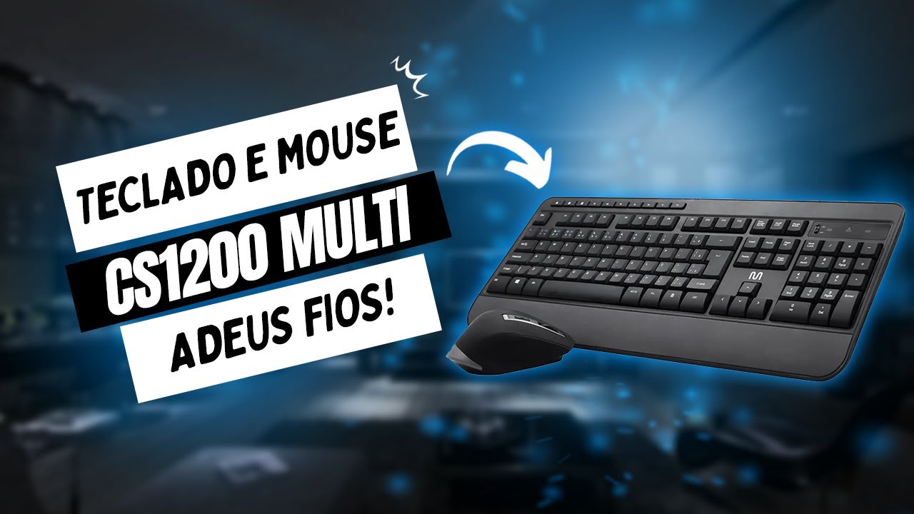 TECLADO E MOUSE SEM FIO CS1200 MULTI - YouTube