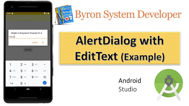 AlertDialog with EditText in Android Studio