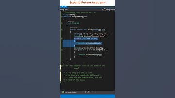 Solution for Programming Quiz Questions - Q63 -  Expand Future Academy #Shorts #CSharp #Dotnet