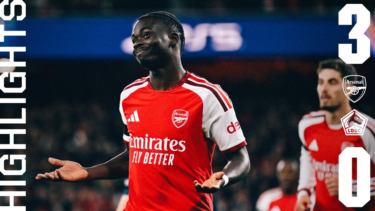 TIMBER, EZE & SAKA GOALS MAINTAIN 100% CHAMPIONS LEAGUE START | HIGHLIGHTS | Arsenal vs Lille (3-0)