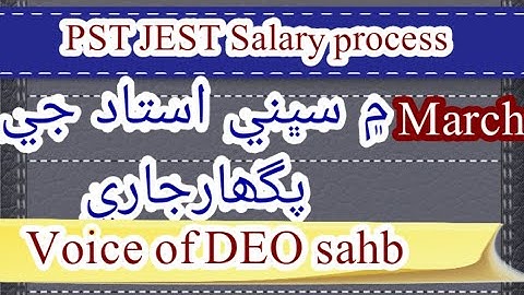PST JEST salary process and Voice of DEO Sahb Sukkur | PST JEST news #salary  #pst_jest