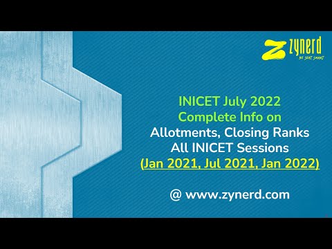 INICET July 2022 session - Complete Information