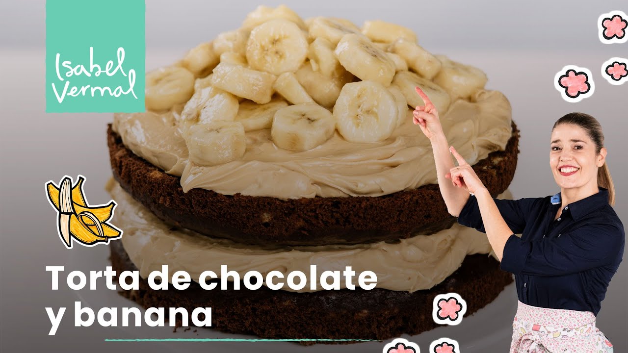 Torta de chocolate y banana