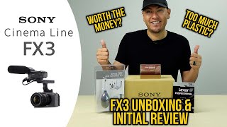 Too Much Plastic? | Is it worth the $ | Sony FX3 Unboxing &amp; Initial Review