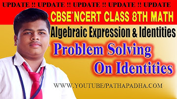 Problem solving on Identities ll algebraic expressions and identities ll NCERT book class 8th math