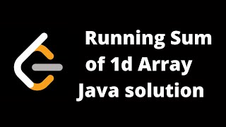 Leetcode Running Sum of 1d Array | Java Solution | Arabic