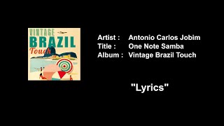 Antonio Carlos Jobim  One Note Samba With S