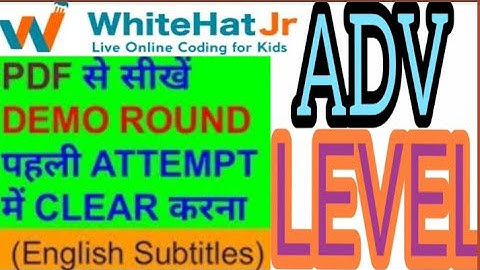 1)ADV-LEVEL PDF Python👩‍💻से सीखें  पहली ATTEMPT में CLEAR करना Demo Round #whitehat jr #lovelyspeaks