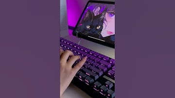 Really love my dark purple MK870!!😍💜🖤#foryou #fyp #fypシ゚ #keyboard #trend #setup #dark #purple