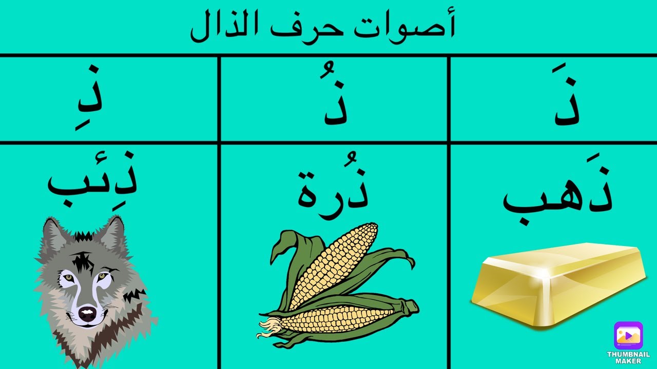 حرف الذال بالفتحه و الضمة و الكسرة - كلمات تبدء بحرف الذال ...
