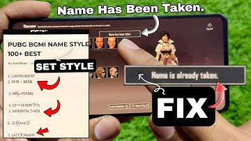 Name is Already Taken Problem in BGMI & Pubg I Name Set Problem & Name Change Problem in Bgmi Fix